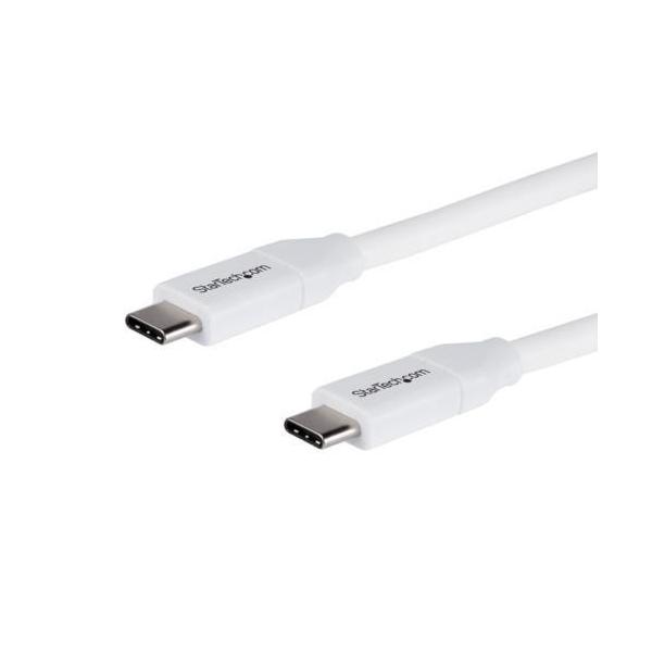 StarTech(�X�^�[�e�b�N) USB2C5C2MW �z���C�g USB 2.0 Type-C �P�[�u�� 2m �z���C�g 5A