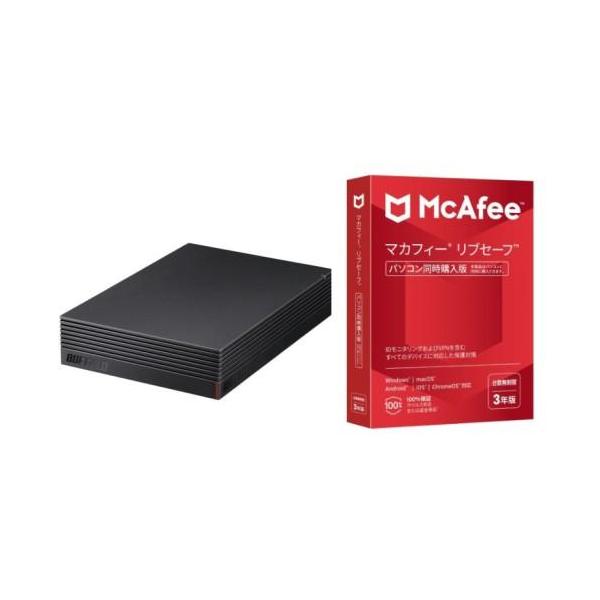 HD-EDS6U3-BE パソコン&amp;テレビ録画用 外付けHDD 6TB + マカフィー リブセーフ 3年 同時購入版