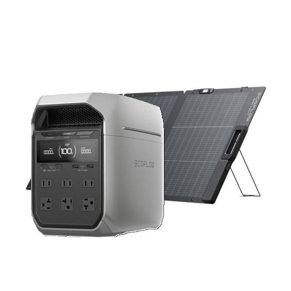 ■4895251630023　EcoFlow EFDELTA3P-JP DELTA 3 Plus ポータブル電源 1024Wh　と　4895251649841　EcoFlow 160W Lightweight Portable Solar ...
