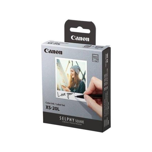 他サイト： CANON(キヤノン) XS-20L SELPHY SQUARE セルフィースクエア 専用 カラーインク/ラベルセット 20枚の商品画像