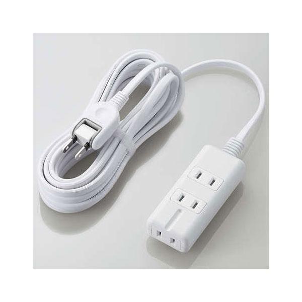 �G���R��(ELECOM) T-KM01-2350WH �z���C�g ���K�[�h�t���΃^�b�v �����R�[�h 2�s�� 3�� 5m
