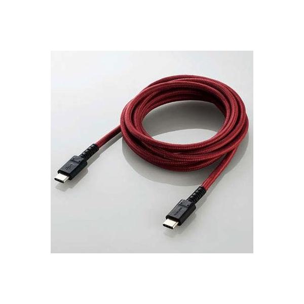 GR(ELECOM) MPA-CCS20PNRD bh USB2.0P[u C-C PDΉ ϋv 2m
