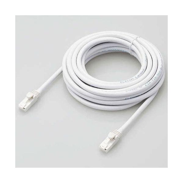 �G���R��(ELECOM) LD-GPAT/WH5/RS �z���C�g Cat6A LAN�P�[�u�� 5m