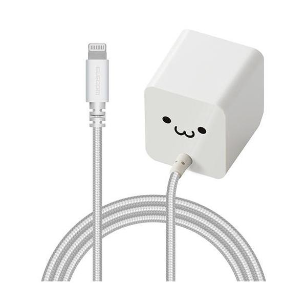 GR ELECOM MPA-ACL07WF(zCgtFCX) 12W LightningP[ǔ^AC[d USB[d 1.5m