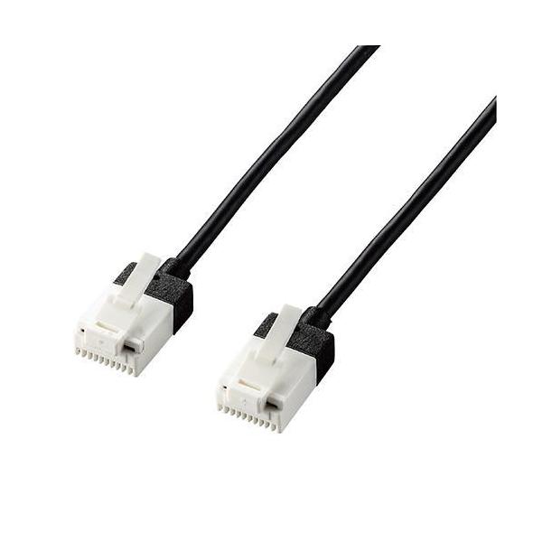 �G���R��(ELECOM) LD-GPASST/BK10 �u���b�N Cat6A LAN�P�[�u�� 1m