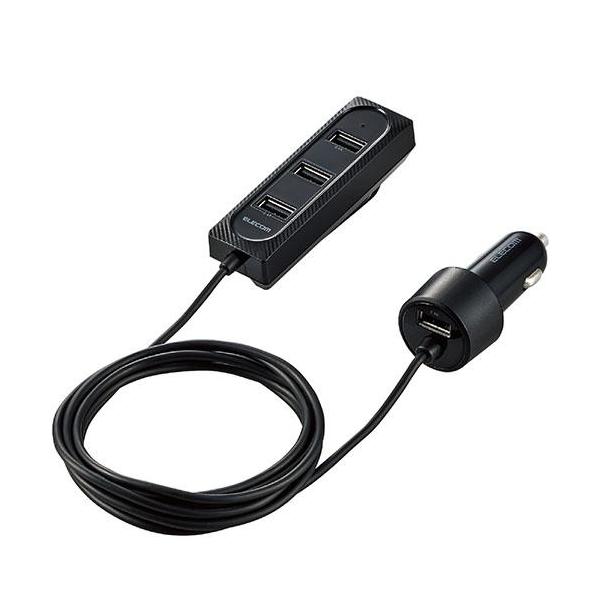 GR(ELECOM) MPA-CCU17BK ubN ԍڏ[d USB×4|[g 㕔ȗp 2m