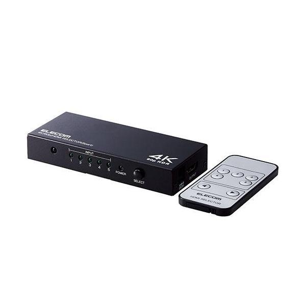 GR(ELECOM) DH-SW4KP51BK HDMIؑ֊ 5|[g }`fBXvC ~[O pRt