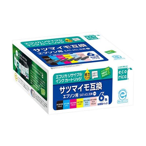 他サイト： エコリカ ECI-ESAT-6P エプソン用 SAT-6CL 6色パックの商品画像