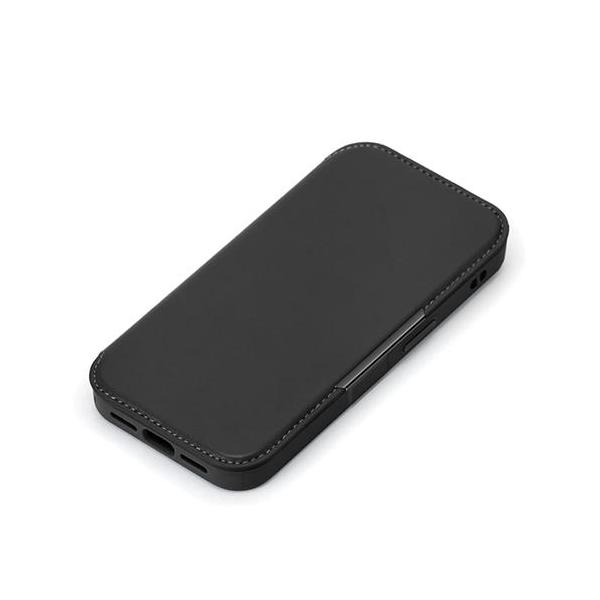 PGA PG-25KGF01BK ブラック iPhone 16e用 ガラスフリップケース PU