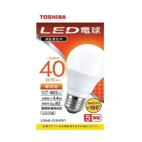(TOSHIBA) LDA4L-G/K40V1 LEDd dF E26 40W` 485lm