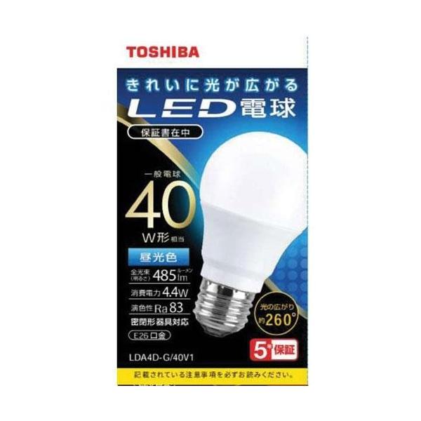 ����(TOSHIBA) LDA4D-G/40V1 LED�d�� �����F E26���� 40W�`���� 485lm