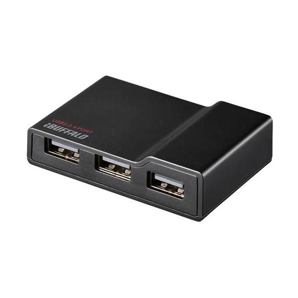 他サイト： バッファロー(BUFFALO) BSH4A11BK ブラック USB2.0 TV/PC対応セルフパワー 4ポートハブの商品画像