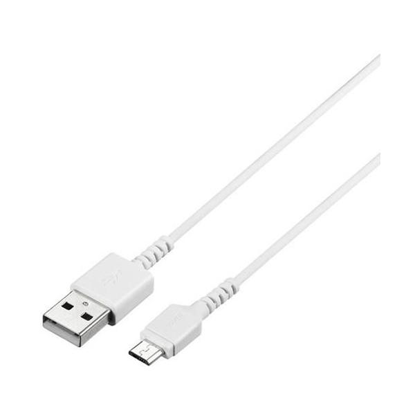 �o�b�t�@���[(BUFFALO) BSMPCMB130WH �z���C�g BSMPCMB1 USB2.0�P�[�u�� Type-A to microB 3m