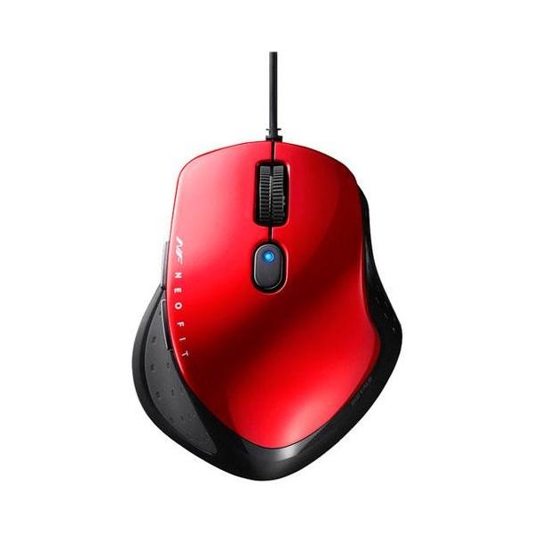 �o�b�t�@���[(BUFFALO) BSMBU510SRD ���b�h USB BlueLED���w���}�E�X 5�{�^��