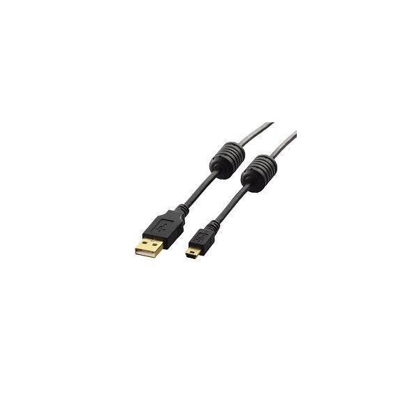 �G���R��(ELECOM) U2C-MF50BK �u���b�N USB2.0�P�[�u�� �t�F���C�g�R�A�t�� 5m