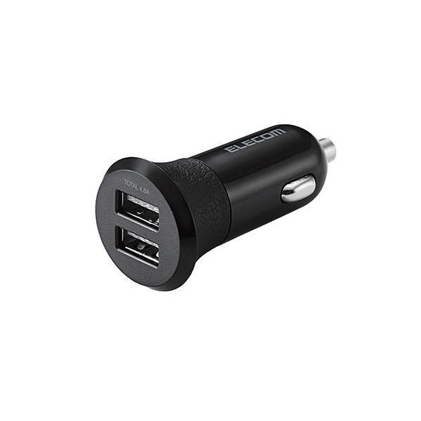 GR(ELECOM) EC-DC03BK ubN ԍڏ[d 4.8A 2|[g ܂[dΉ