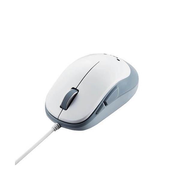 �G���R��(ELECOM) M-Y9UBWH �z���C�g 5�{�^��BlueLED�L���}�E�X