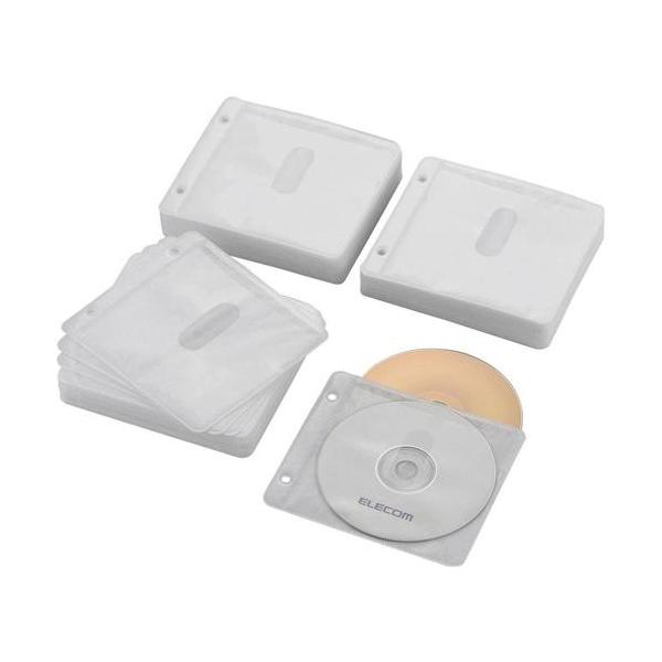 他サイト： エレコム(ELECOM) CCD-NBWB240WH(ホワイト) Blu-ray・CD・DVD対応不織布ケース 2穴の商品画像