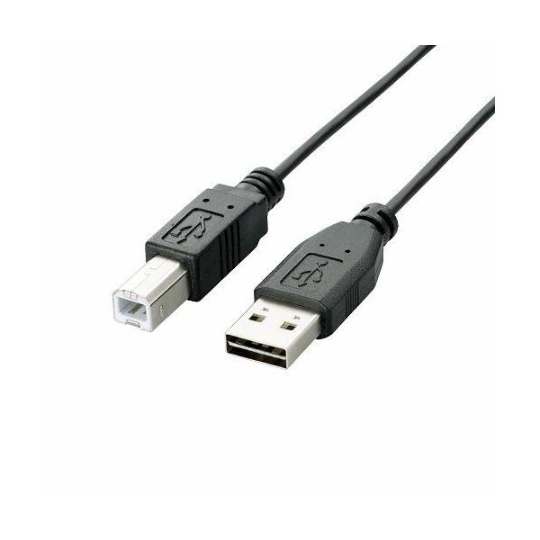 �G���R��(ELECOM) U2C-DB15BK �u���b�N ���ʑ}��USB�P�[�u�� A-B 1.5m