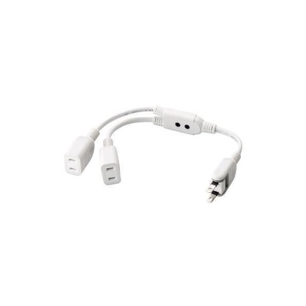�G���R��(ELECOM) T-ADR3WH �z���C�g AC�A�_�v�^�p�d�������R�[�h 2��