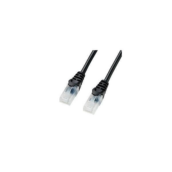 TTvC LA-Y5TS-01BK ubN c܂h~ CAT5e LANP[u 1m