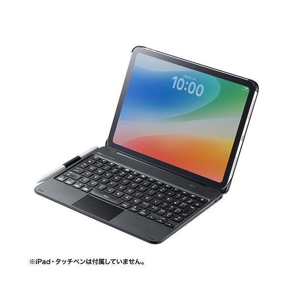 サンワサプライ SKB-BTIPAD5BK A16・iPad 第10世代専用ケ-ス付きBluetoothキ-ボ-ド タッチパッド内蔵 JIS配列