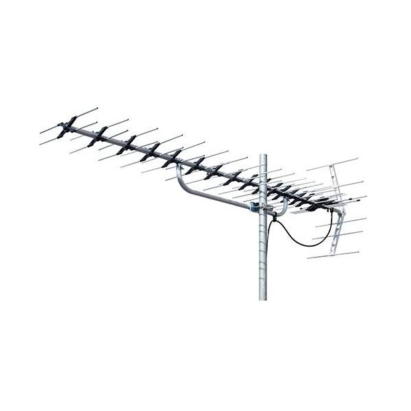 ■地デジ(UHF)用の20素子アンテナ。■水平・垂直偏波用。■適合マスト径22〜48.6(mm)。■DHマーク。■4段導波器で最高感度を受信。■組立やすい構造で設置時間を短縮。■共同受信用のマストに対応、設置場所を選びません。