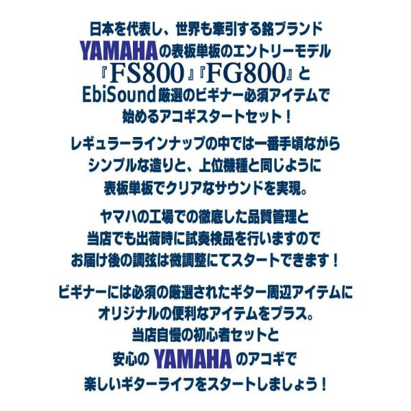 ���}�n �A�R�[�X�e�B�b�N�M�^�[ YAMAHA FS800 / FG800 �A�R�M ���S�� 13�_�Z�b�g ���i�摜1