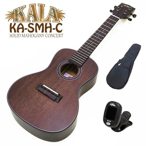 ★年末年始セール 価格★【未使用】KALA ５弦ウクレレベース（黒）専用ケース付 KALA カラ ウクレレ KA-SMH-C コンサート マホガニー単板 チューナー付