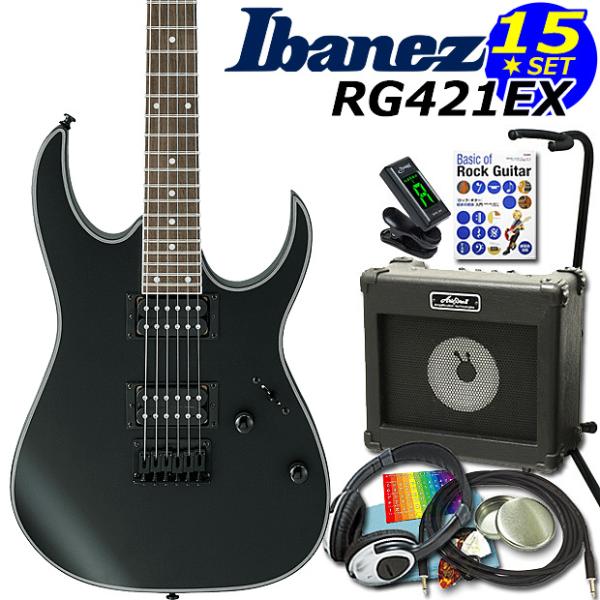 Ibanez（アイバニーズ） RG421EX BKF エレキギター 初心者セット15点