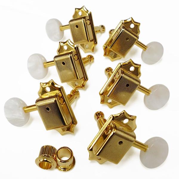 GOTOH SD90 P5W G(ゴールド) ギター ペグ L3R3 両側タイプ 6個セット