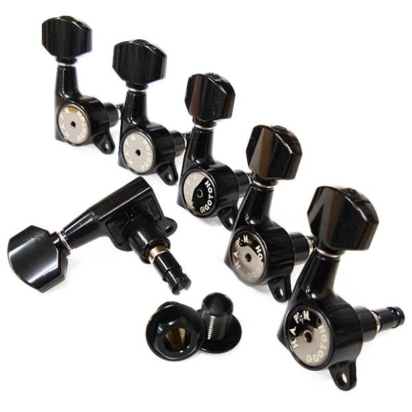 ゴトー ギター ペグ GOTOH SG381 HAP-M 07 B(ブラック) L6 片側 6個