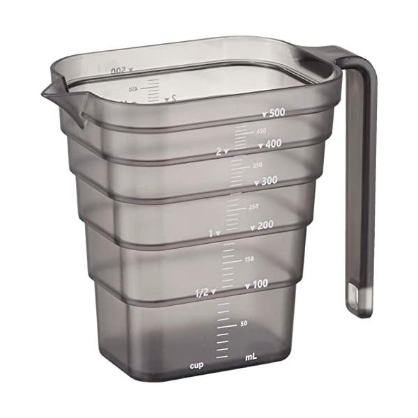 他サイト： 山崎実業(Yamazaki) マグネット 段々 計量カップ 500ｍL ブラック 約W15×D8.6×H11.8cm タワー tower 上からの商品画像