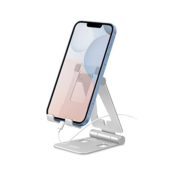 他サイト： アオビホ(Aoviho) スマホスタンド ホルダー 折り畳み 卓上スタンド タブレット携帯兼用 旅行用 角度調整 大型 両手解放smartphoの商品画像