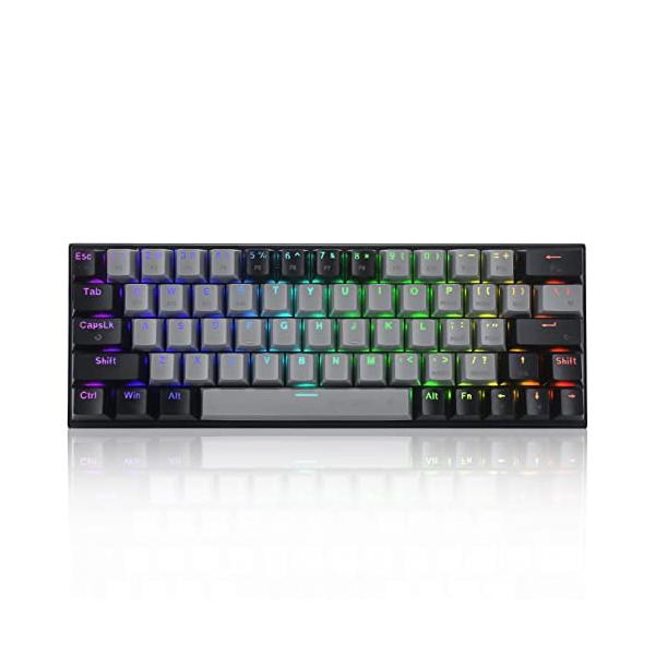 コンテンポラリー・グレー+ブラック（赤軸）  Z-11SM63・・Color:グレー+ブラック（赤軸）・??【63キーロールオーバー・コンパクトなサイズ】? 全63キー無衝突。各キーが独立キースイッチを採用し、1つのキーに対して1つの機械式...