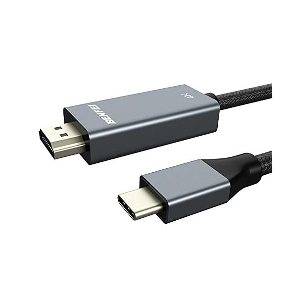 他サイト： BENFEI 1.8m USB Type C - HDMI ケーブル4K@60Hz UHD映像出力タイプC to HDMI 変換アダプタ アの商品画像