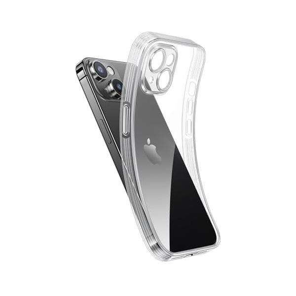 NIMASO ケース iPhone 15用 クリア ケース 透明 ソフト TPU素材 カバー 軽量 衝撃吸収 傷つけ防止 カメラ レンズ保護 ワ