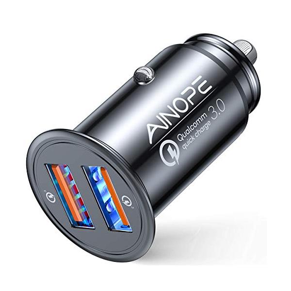 他サイト： AINOPE シガーソケット usb [デュアルQC3.0ポート] 36W/6A 超小型 カーチャージャー すべての金属 しがーソケット 高速車の商品画像