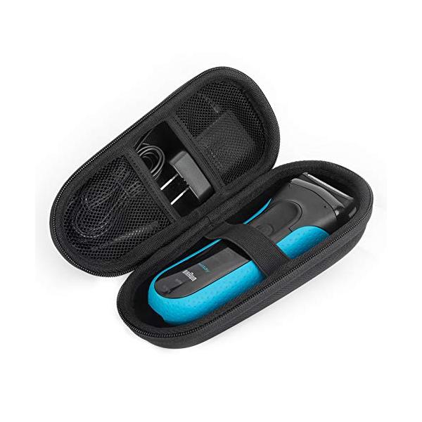 【対応モデル】ブラウン メンズ 電気シェーバー 51-M1200s シリーズ3/5/7/9。サイズ：18.5×8.5×7 cm　重さ：111g・【高品質】ハードEVA素材を採用し、防水性＆耐久性を備えており、衝撃や傷による損傷を防ぎます。・...