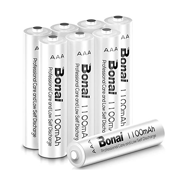 他サイト： BONAI 単4形 充電式電池 ニッケル水素電池 8個パックCEマーキング取得 UL認証済み 自然放電抑制 液漏れ防止設計 環境友好タイプ（高容の商品画像