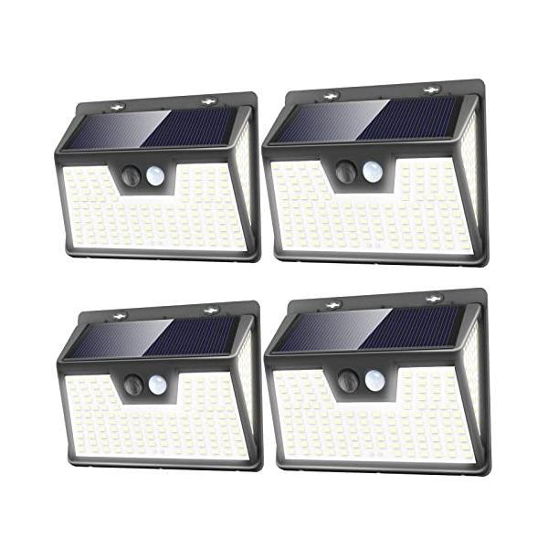 他サイト： BINGONE ソーラーライト センサーライト ガーデンライト 3面発光 2800ｍAh IP65防水防塵 屋外照明 大容量 人感センサー 3つの商品画像