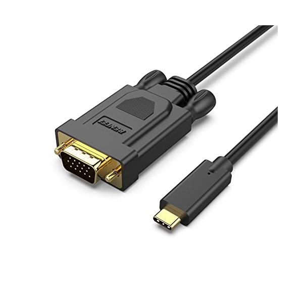 他サイト： BENFEI 1.8m USB C - VGA ケーブル、USB Type-C - VGA ケーブル [Thunderbolt 3/4 互換]の商品画像