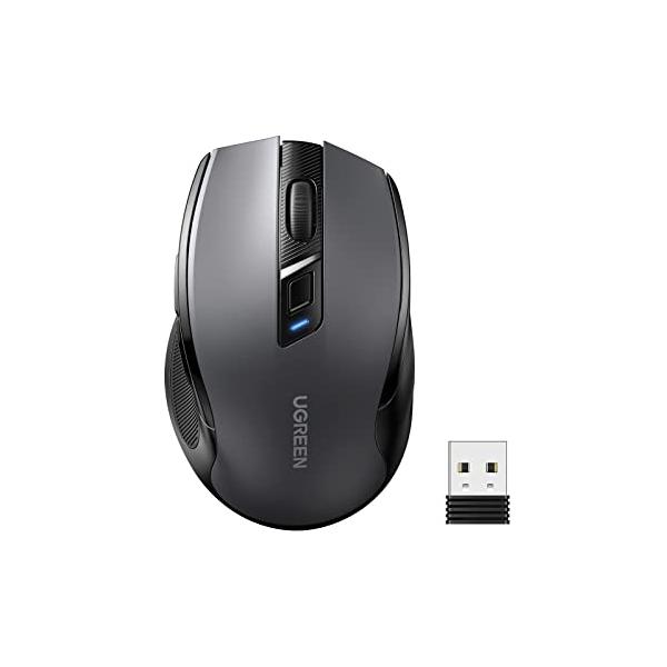 他サイト： UGREEN ワイヤレスマウス Bluetooth2.4GHz 静音マウス 無線 6ボタン 4000DPI 5段階DPI切替 電池式 Windの商品画像