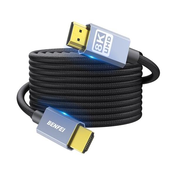 他サイト： BENFEI 8K@60Hz 4K@120Hz HDMI - HDMI 2.1 ケーブル、1.8M 超高速 48 Gbps、アルミニウム シェルの商品画像