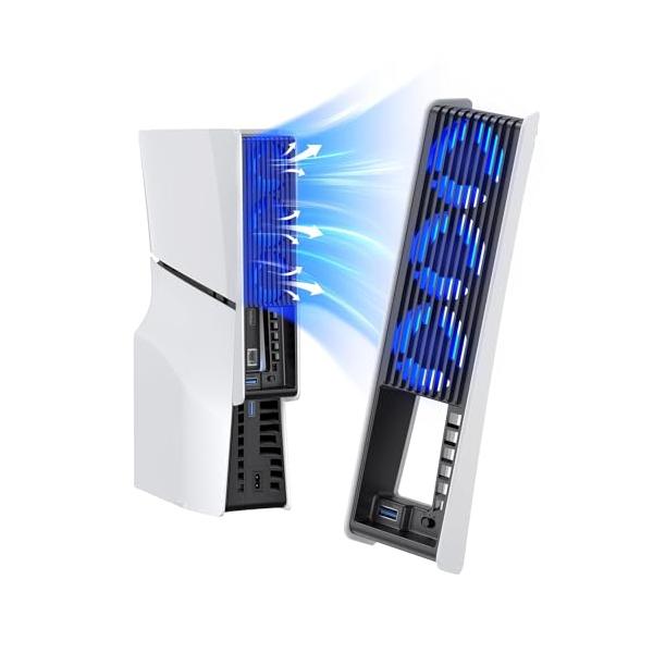 Black/White/PS5 SLIM/PX09・Color:Black/White・パッケージ個数:1・【互換性のご確認】ご注文の前に、使用するコンソールのモデルをご確認ください。本冷却ファンは、PS5 SLIMのディスク版およびデジタ...