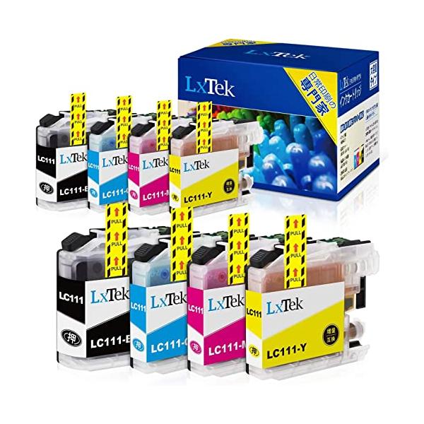 他サイト： LxTek LC111-4PK 互換インクカートリッジ ブラザー Brother 対応 LC111 インク 4色セット*2(合計8本) 大容量の商品画像
