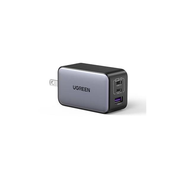 他サイト： UGREEN Nexode 65W 急速 充電器 Type-C 3ポートUSB-C *2とUSB-A*1PD3.0 PPS GaNII 折りの商品画像