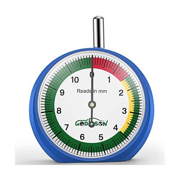 他サイト： GODESONタイヤゲージ タイヤトレッド深度計MM 日本、ダイヤルタイプ デプスゲージ プロ タイヤ溝ゲージ，タイヤエアーゲージ オートバイ、の商品画像