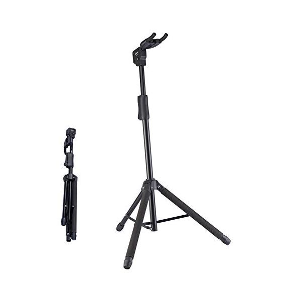他サイト： GUITTO ギタースタンド 折りたたみ式 高さ調整可能 三脚 立てかけタイプ 安定 耐久 アコースティック/クラシック/エレキ/ベースギター用の商品画像