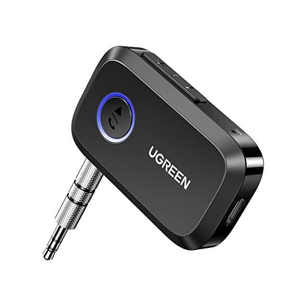 他サイト： UGREEN 5.3 Bluetooth レシーバー 3.5mm 受信機 SBC/AAC 車載/AUX/iPhone/Android カーオーデの商品画像